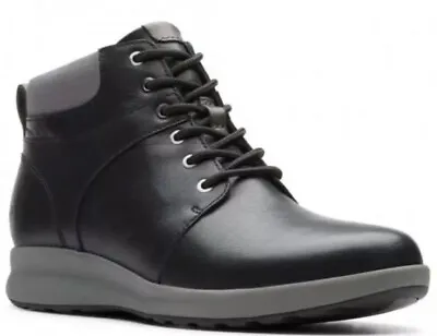 £55.99 • Buy CLARKS Unstructured Un Adorn Walk  Ladies Black Leather Boots UK Size 9 E EU 43