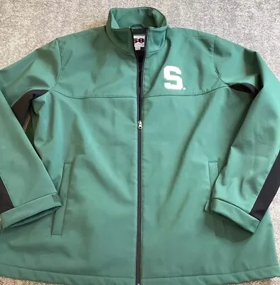Michigan State Spartans 58 Sports Full Zip Soft Shell Jacket Men’s Size L • $22.99