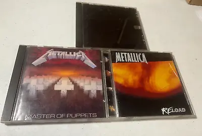 Metallica Audio CD Lot Master Puppets-Reload-Black ~Lot Of 3 CD W/Inserts-Good+ • $10.62