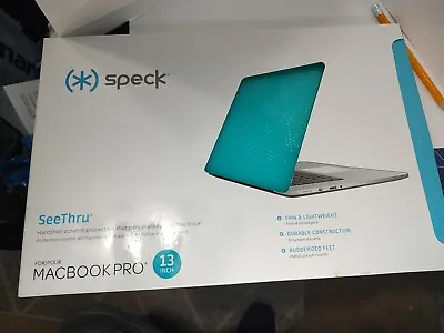 Speck Hardshell See Thru Macbook Pro Case With Retina 13  Teal Blue Glossy NEW • $17.99