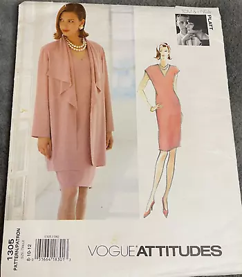 Vogue Pattern V1305 Tom & Linda Platt Womens Coat/Jacket Dress 8 10 12 Uncut VTG • $14.87