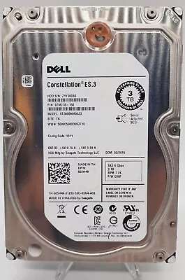 Dell 55H49 3TB 7.2K RPM 6Gb 3.5 SAS Server Hard Drive ST3000NM0023 100% Health • $29.98