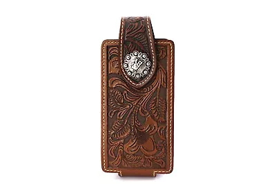 Western Phone Case Bull Rider CoffeeLeather Phone Holster Magnetic Phone 6''x3'' • $17.99