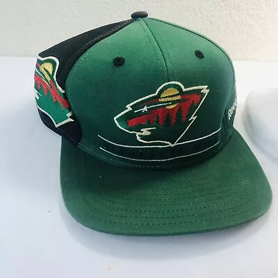 NHL Official Face Off Headwear Reebok SnapBack Minnesota Wild Hat Cap Hockey • $15