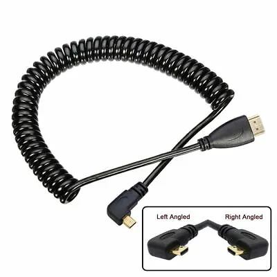 Micro HDMI  Male Left / Right Angled 90 Degree To HDMI HDTV Cable For Cell Phone • $8.18