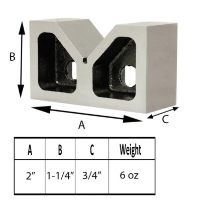 $25.50 • Buy High Quality Cast Iron V-Block Set V Block Ground Pair 2  X 3/4  X 1-1/4 