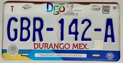 DURANGO Mexico License Plate #GBR-142-A • $24.97