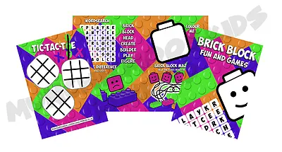 $3.68 • Buy Pack Of 12 - Girls Brick Fun And Games Activity Sheets - Party Bag Fillers