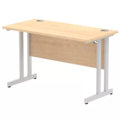 Impulse 1200/600 Rectangle Silver Cantilever Leg Desk Maple • £151.30