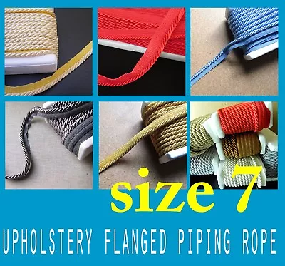 7mm Upholstery Piping Flanged Piping Cord Piping For Cushions Piping Sewing • £1.25