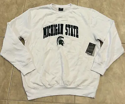 Michigan State Spartans White Crew Neck Sweatshirt White Colosseum NEW W/ Tag XL • $29.95