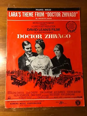Lara’s Theme Piano Sheet Music From Doctor Zhivago By Maurice Jarre In 1965 • $1.25