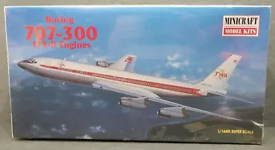 New MiniCraft TWA Boeing 707-300 JT4-D Model Airplane Kit 1/144 Scale #14454 • $31.95