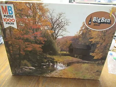 Vintage Milton Bradley Puzzle Big Bend Series Covered Bridge 1000 Pc Sealed • $26.58