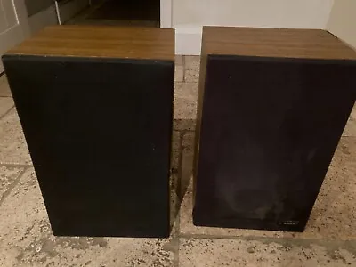 SANYO 20W VINTAGE WALNUT SPEAKERS FROM 70s/80s - USED • £26.99