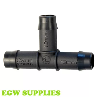 13mm Tee Barbed Irrigation Pipe Soaker Hose Fitting Antelco Hozelock Compatible • £2.99