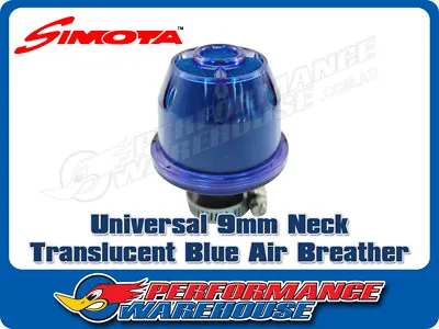 $11.62 • Buy SIMOTA TRANSLUCENT BLUE 9mm OIL CATCH TANK CRANKCASE VENT/BREATHER AIR FILTER