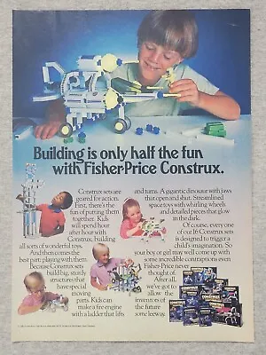 1984 Magazine Advertisement Page Fisher Price Construx Building Toys Print Ad • $8.99