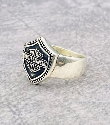 Harley Davidson Bike Motorcycle Maker Sport Customized 925 Sterling Silver Ring • $100.23