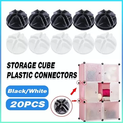 20PCS Wire Storage Cube Plastic Connectors Mesh Snap Plastic Push Grid • $12.95