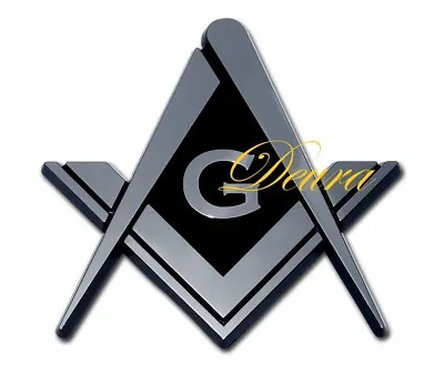 Freemason Masonic Cut-Out Car Emblem Silver // Black • $14.99