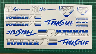 Old School Bmx Decals Stickers 1986 Torker 2 280 Air Set Blue And White On Clear • $50