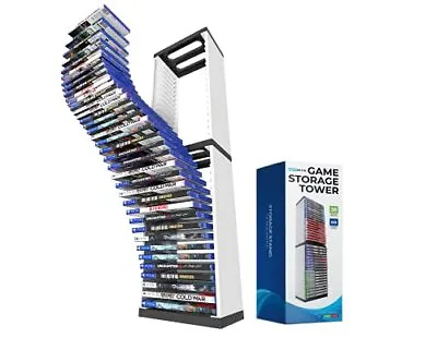  PS5 Game Holder And Video Game Storage Organizer (White) - 36 CD Storage Disk  • $49.35