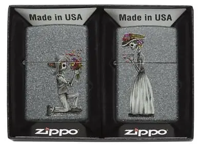 Zippo Lighter Set Of 2 Day Of The Dead Skulls New • £89.95