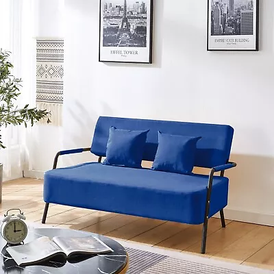 Small Space Couch Mid-Century Style Sofa With 2 Pillows For Living Room Bedroom • $69.99