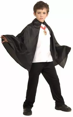 Child Magician Or Vampire Black Cape With Collar Costume  • $5.95