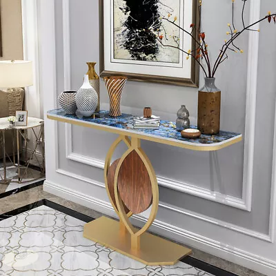 Noble＆Elegant Sintered Stone Console Table Hallway Table With Strong Metal Frame • $189.92