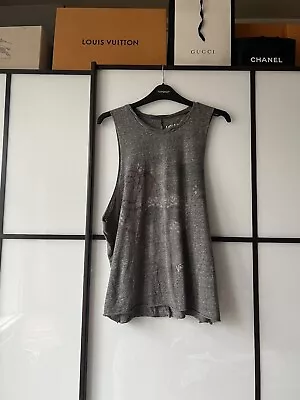 £8.99 • Buy Vans, Grey, White & Purple Faded Candy Skull Design, Flared Vest Top, Size S.
