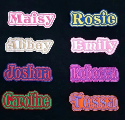 £3.75 • Buy Personalised Embroidered Name Patch Badge A1 Iron On Or Sew