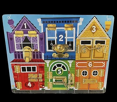 Melissa & Doug Latches Board Wooden Activity Board~Learning Counting Motor Skill • $10.39