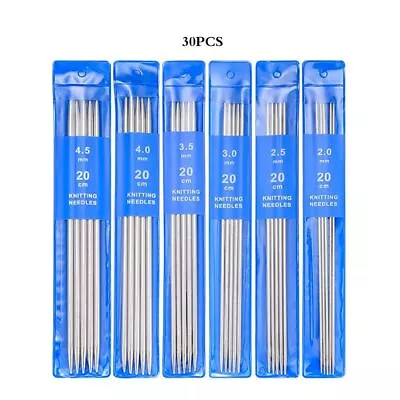 Knitting Needles Set Double Pointed Straight Sweaters Project • $12.52