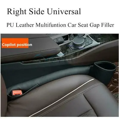$18.35 • Buy Car PU Leather Seat Gap Filler Pockets Organizers Leak Stop Pad Soft Pad Right