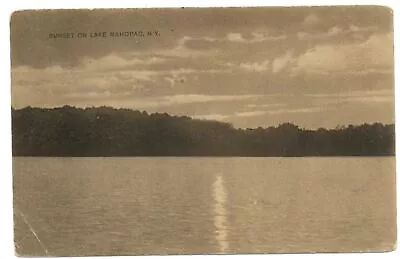 Lake Mahopac New York Sunset Sepia Mailed 1909 Vintage Postcard • $7.99