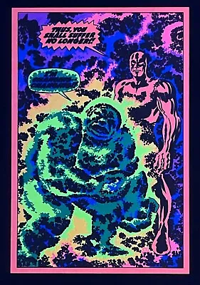 SILVER SURFER 20x30 MODERN BLACK LIGHT ART MARVEL COMICS POSTER PRINT THIRD EYE • $39.99