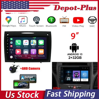 9  Android 13 Car Radio Stereo GPS For Mercedes R171 SLK280 SLK350 SLK55 2004-10 • $155