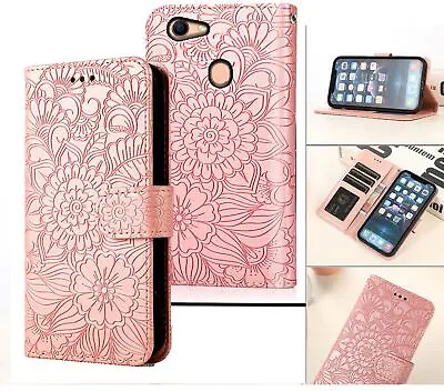 $6.95 • Buy Oppo A73 A75 F5 Embossed Pu Leather Wallet Case Floral