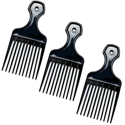 $5.90 • Buy Afro Pick Comb (3 Pcs) 6  Plastic Lift Hair Detangle Wig Braid Hair 