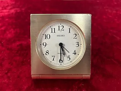 VINTAGE SEIKO ALARM CLOCK QQ 23604x QUARTZ MOVEMENT TRAVEL ALARM CLOCK Collect. • $32