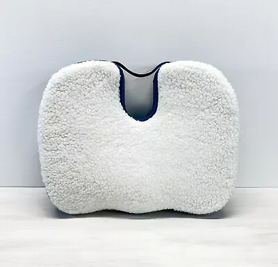 NEW Easy Home Memory Foam Seat Cushion Non Slip Bottom Washable Fleece Cover • $12