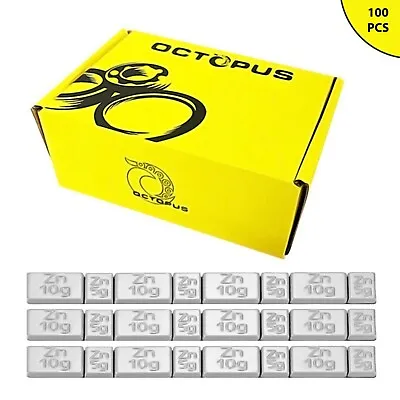 100 Pcs OCTOPUS ZN Stick-On Wheel Weight Balance ZINC COATED 10+5 Grams 10g/5g • $35.99