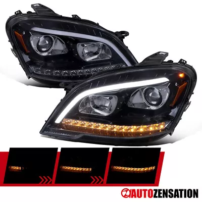 Fit 2009-2011 Benz W164 ML-Class Smoke Black Projector Headlights Sequential LED • $341.99