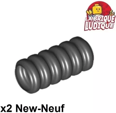 LEGO 2x Hose Flexible Ribbed Wavy 7mm Diameter 2L 1.6cm Black/Black 78c02 New • $4.90