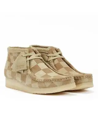 Women's Shoes Clarks WALLABEE BOOT Lace Up Moccasins 73226 MAPLE CHECK • $99