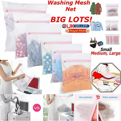 Washing Nets Laundry Bags Underwear Bra Lingerie Hosiery Clothes Fine Wash Bags • £2.65