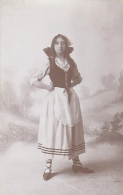 £1.99 • Buy Old Photo People Woman Fancy Dress Dutch Girl Mr726