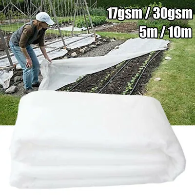 Garden Fleece Plant Cover 5m/10m Protection Heavy Duty Frost Winter Proof White • £5.68